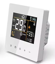 EvokLiving Smart Thermostat Hub showing digital display with temperature controls and sleek design for home automation.