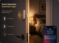 EvokLiving door and window sensor showing a compact device with mounting options and indicator lights on a white background.