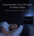 EvokLiving Tuya Smart Life WiFi smart light switch with touch panel, 1-4 way control, white durable plastic, compatible with Alexa