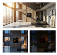 EvokLiving smart control panel for home automation with touch interface and Zigbee connectivity, mounted on a wall.