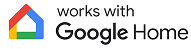 Works with Google Home certification badge for Evok Living smart home devices