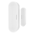 EvokLiving door and window sensor mounted on a white door frame, showing sensors for home security detection.