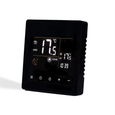EvokLiving Smart Thermostat Hub showing digital display with temperature controls and Wi-Fi connectivity.